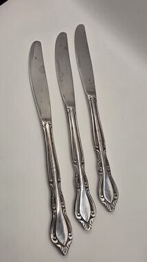3 Rogers stainless Dinner Knives Silver Plate Stainless korea